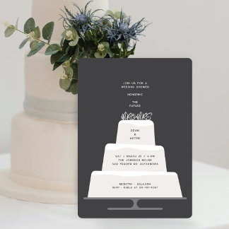 Invitación Ducha de la pareja de pastelitos de Boda de hielo 