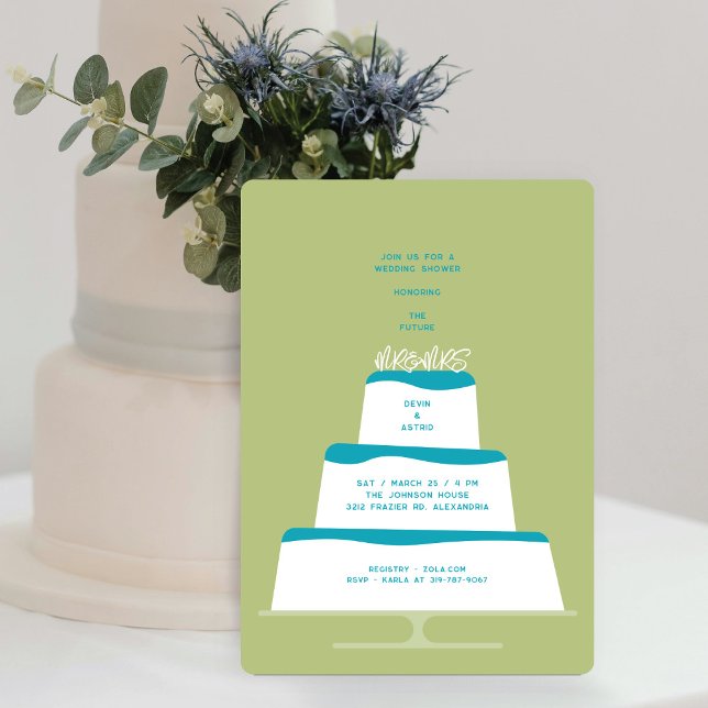 Invitación Ducha de la pareja de pastelitos de Boda helado Ve (Subido por el creador)