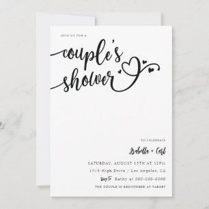 Invitación Ducha de la pareja del corazón