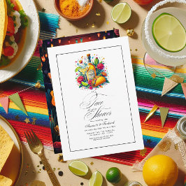 Invitación Ducha de la pareja mexicana Fiesta Fun Tacos & Teq