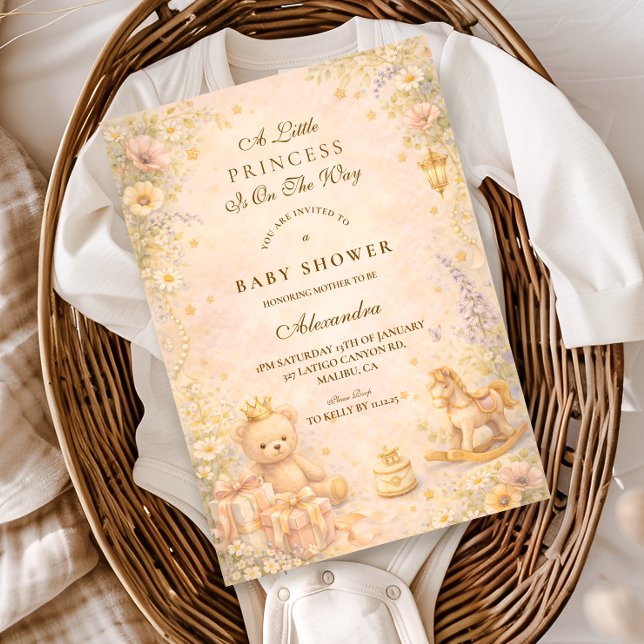 Invitación Ducha de la pequeña princesa luna (Subido por el creador)