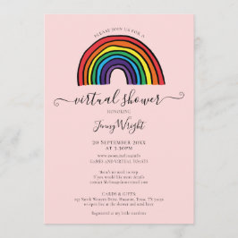 Invitación Ducha de larga distancia virtual por correo