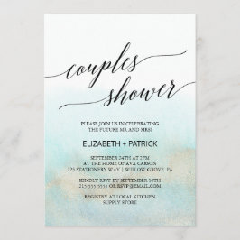 Invitación Ducha de las parejas acuáticas y acuática y acuare