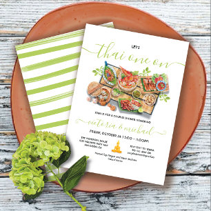 Invitación Ducha de las parejas de cenas de ensayo de comida