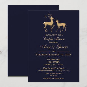 Invitación Ducha de las parejas de invierno de la Marina Buck