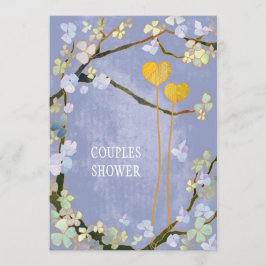 Invitación Ducha de las parejas de nubes de primavera azul su