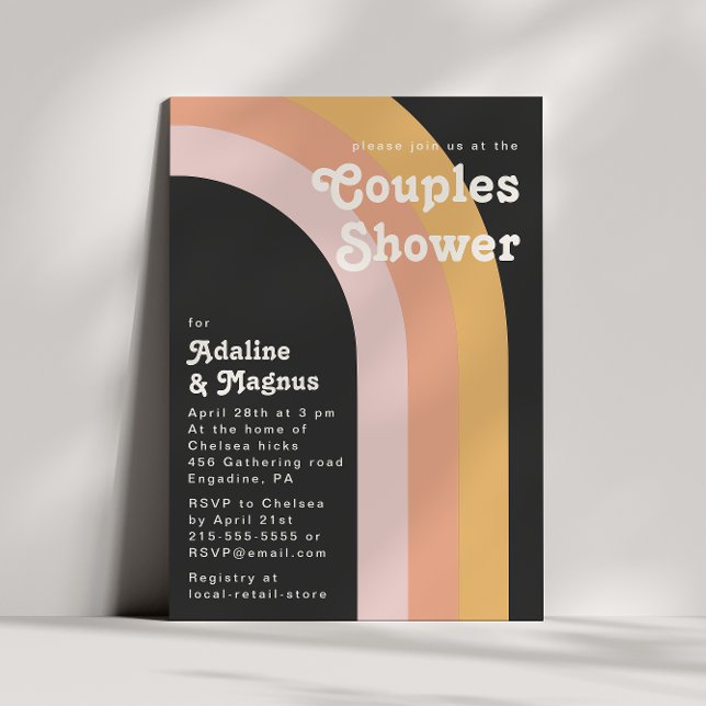 Invitación Ducha de las parejas negras arcoiris de los años 7 (Subido por el creador)