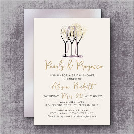 Invitación Ducha de las perlas y del prosecco