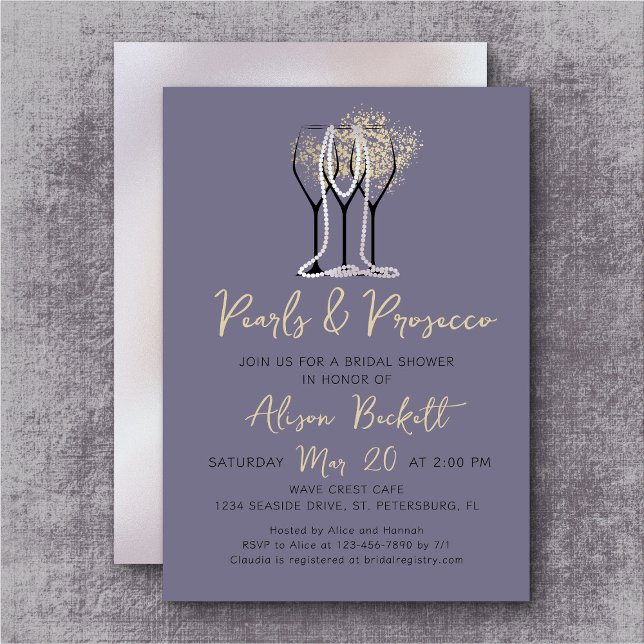 Invitación Ducha de las perlas y del prosecco (Subido por el creador)