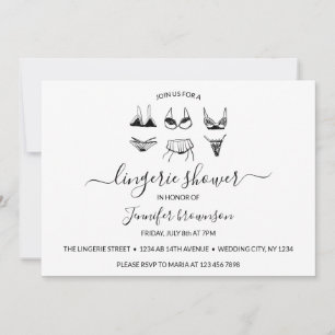 Invitación ducha de lencería