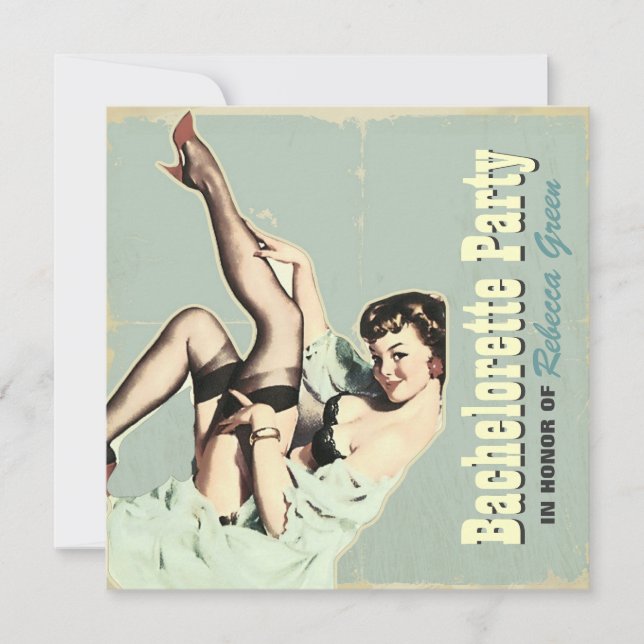 Invitación ducha de lencería de despedida de soltera chica (Anverso)