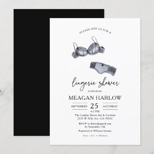 Invitación Ducha de lencería  Fiesta Lingerie Bridal Shower