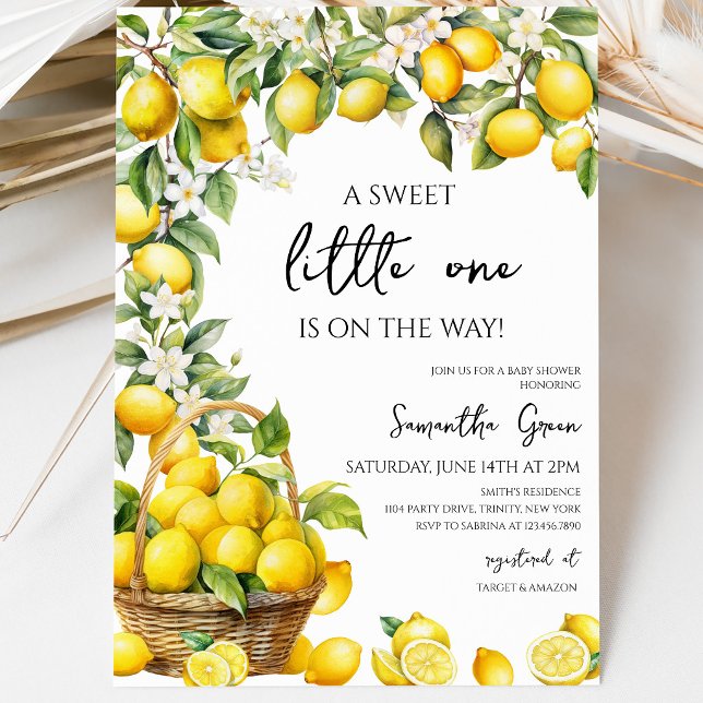Invitación Ducha de limón Main Squeeze para bebé (Subido por el creador)