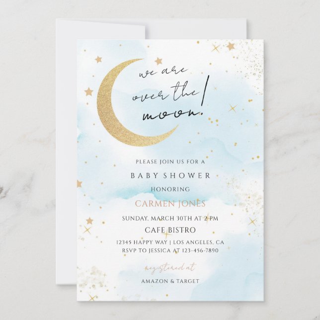 Invitación Ducha de Little Star Baby (Anverso)
