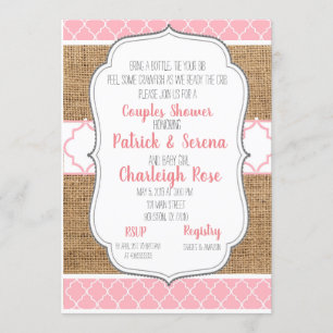 Invitación Ducha de los pares de los cangrejos