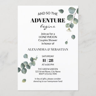 Invitación Ducha de luna de miel Eucalyptus
