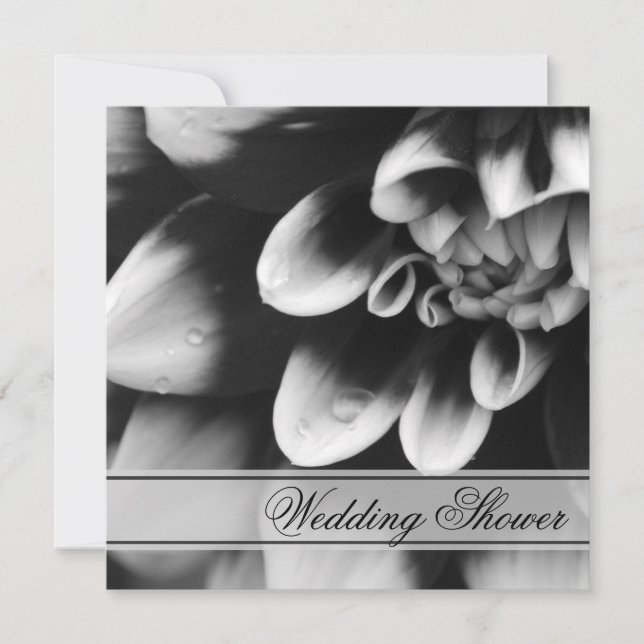 Invitación Ducha de matrimonio de parejas de Dahlia blancas n (Anverso)
