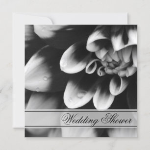 Invitación Ducha de matrimonio de parejas de Dahlia blancas n
