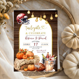 Invitación Ducha de matrimonio de parejas de fútbol de calaba