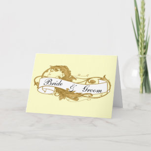 Invitación Ducha de matrimonio de parejas de hojas de oro