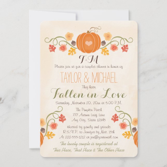 Invitación Ducha de matrimonio de parejas de la piel de calab (Anverso)