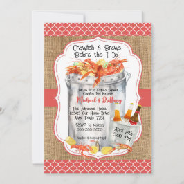 Invitación Ducha de matrimonio de una pareja de gambas