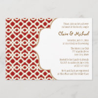 Ducha de matrimonio marroquí roja y dorada