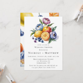 Invitación Ducha de matrimonio Mediterránea Citrus Bouquet