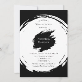 Invitación Ducha de matrimonio Minimalista elegante en blanco