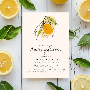 Invitación Ducha de matrimonio Minimalista moderno Citrus Lem