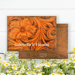 Invitación Ducha de matrimonio occidental para parejas de flo