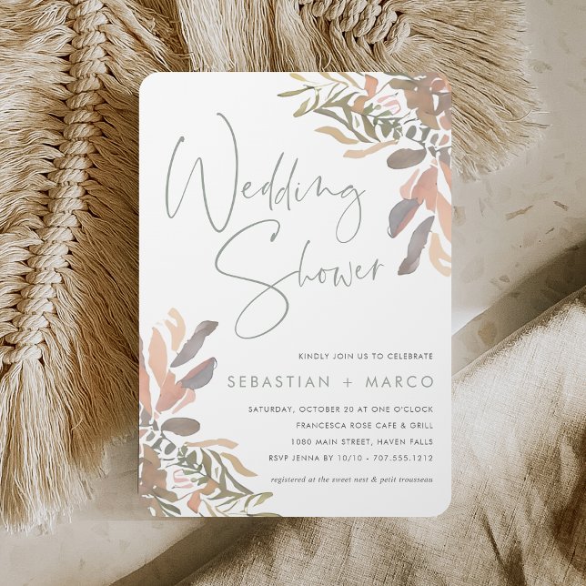 Invitación Ducha de matrimonio para parejas botánicas de Boho (Subido por el creador)
