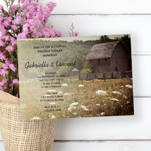 Invitación Ducha de matrimonio para parejas de campo de grane
