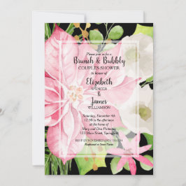 Invitación Ducha de navidades de brunch y de burbuja