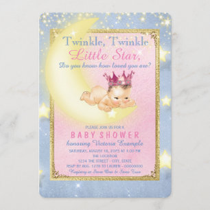 Invitación Ducha de Niña 'Estrellita, Estrellita, Brillante E