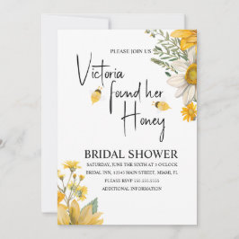 Invitación Ducha de Novia Abeja Moderna Ha Encontrado Su