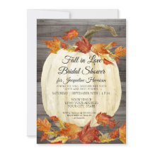 Ducha de Novia Acuarela Rústica de Calabaza y Hoja