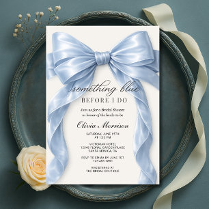 Invitación Ducha de Novia Algo Azul Antes de que Yo Lo Haga