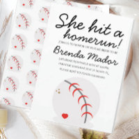 Ducha de Novia Amante del Béisbol y Jonrón