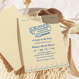 Invitación Ducha de Novia Amarilla Unir Mantequilla
