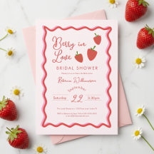 Ducha de Novia Amor de Fresa Roja Dulce