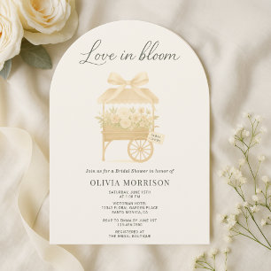 Invitación Ducha de Novia Amor en Flor Cinta Floral