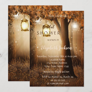 Invitación Ducha de Novia Árbol Rústico Vintage