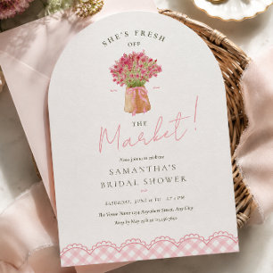 Invitación Ducha de novia arco rosa recién salida al mercado 