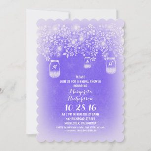 Invitación ducha de novia azul flor de maíz