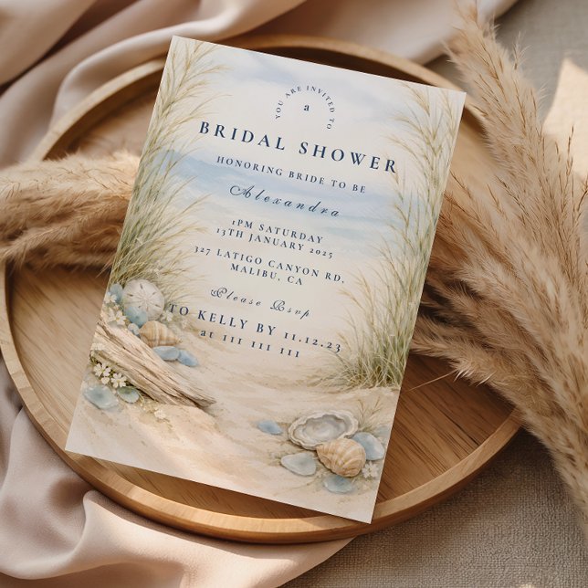 Invitación Ducha de Novia Azul Océano Suave (Subido por el creador)