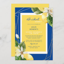 Ducha de novia azul y amarilla en el Mediterráneo