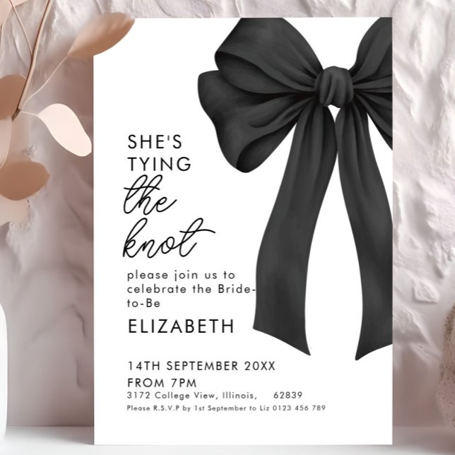Invitación Ducha de novia Black Bow (Subido por el creador)