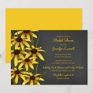 Invitación Ducha de novia Black Eyed Susan