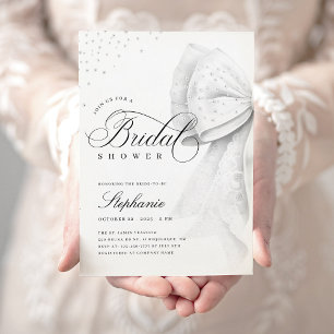 Invitación Ducha de novia blanca